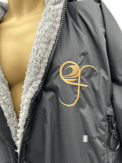 GF Large Dry Beach Changing Robe, Sherpa Fleece Lining - Waterproof, Windproof Oversized Coat - Swimming - Water-sports THEdoûr Bespoke