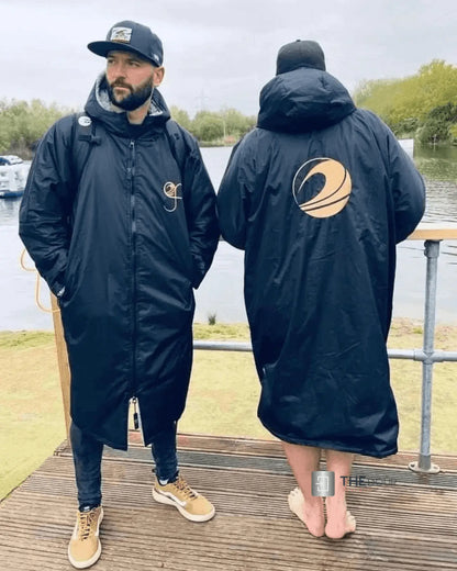 GF Large Dry Beach Changing Robe, Sherpa Fleece Lining - Waterproof, Windproof Oversized Coat - Swimming - Water-sports THEdoûr Bespoke