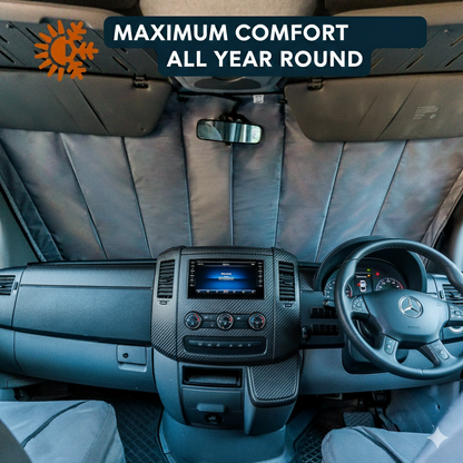 Mercedes Sprinter Window Covers – Models (2019 – Current) | Magnetic Insulated Blackout Privacy Sets - THEdoûr Bespoke