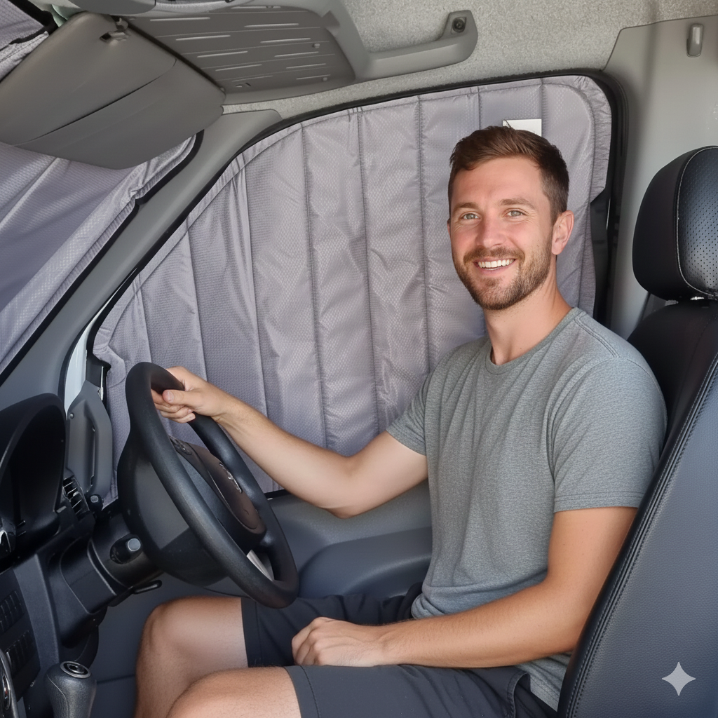 Mercedes Sprinter Window Covers – Models (2019 – Current) | Magnetic Insulated Blackout Privacy Sets - THEdoûr Bespoke