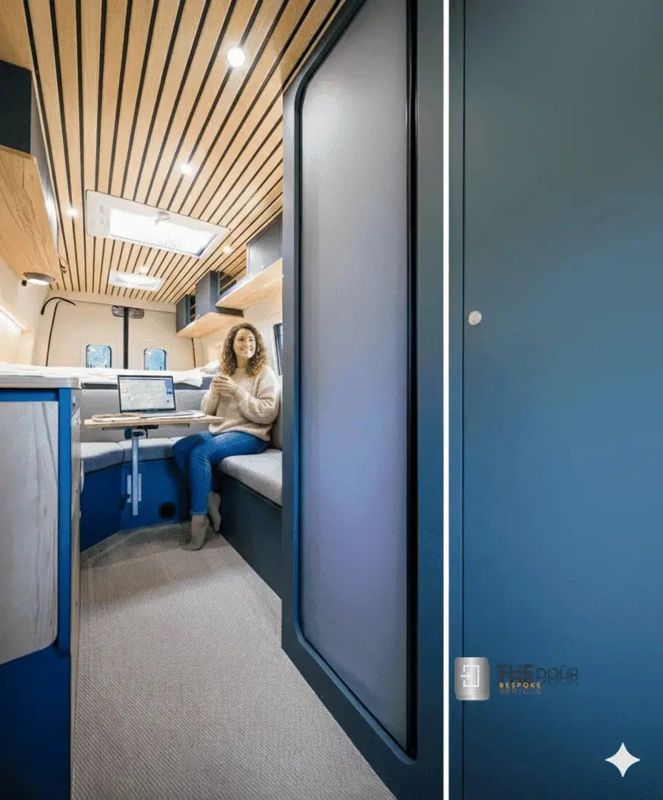 ROLdour Campervan / RV Shower Door PRE MADE 1800mm Tall x 1000mm Self Cut Width THEdoûr Bespoke