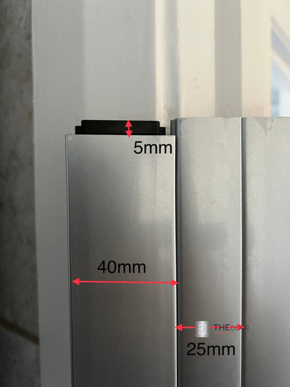 TAMdoûr Tambour Door Kit Cut 2000mm x 800mm with Flexible Track (to make the desired shape to suit your shower cubicle)