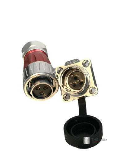 IP67 KOMPAKT Aufputz 240v Elektrischer Anschluss, Rot & Chrom. THEdoûr Maßgeschneidert