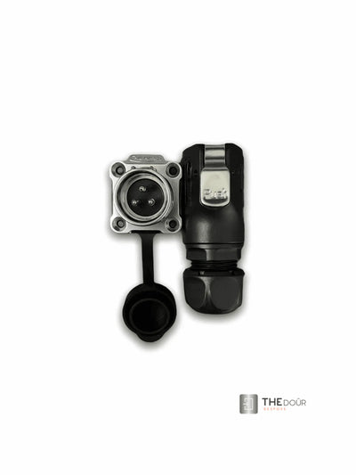 IP67 COMPACT Surface Mounted 240v Electric Hookup Black & Chrome THEdoûr Bespoke