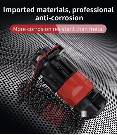 IP67 COMPACT Surface Mounted 240v Electric Hookup Red & Black THEdoûr Bespoke