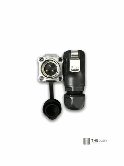 IP67 COMPACT Surface Mounted 240v Electric Hookup Black & Chrome THEdoûr Bespoke