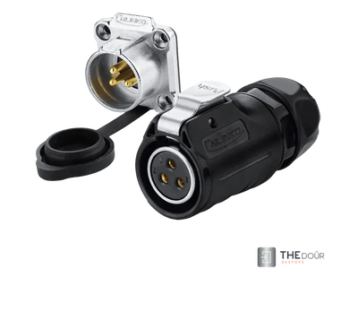 IP67 COMPACT Surface Mounted 240v Electric Hookup Black & Chrome THEdoûr Bespoke