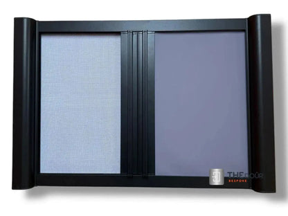 ROLdour Bespoke Large Double Slide Made to Measure Complete Blackout Blind & Net / Screen TAMdour