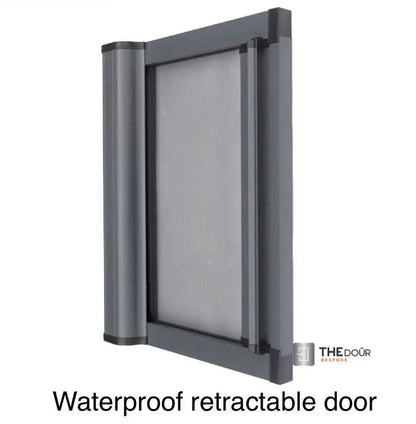 ROLdour Small Custom Made, Space Saving Horizontal or Vertical Sliding Door / Screen, Waterproof, Blackout in Lightweight Aluminium Frame THEdoûr Bespoke