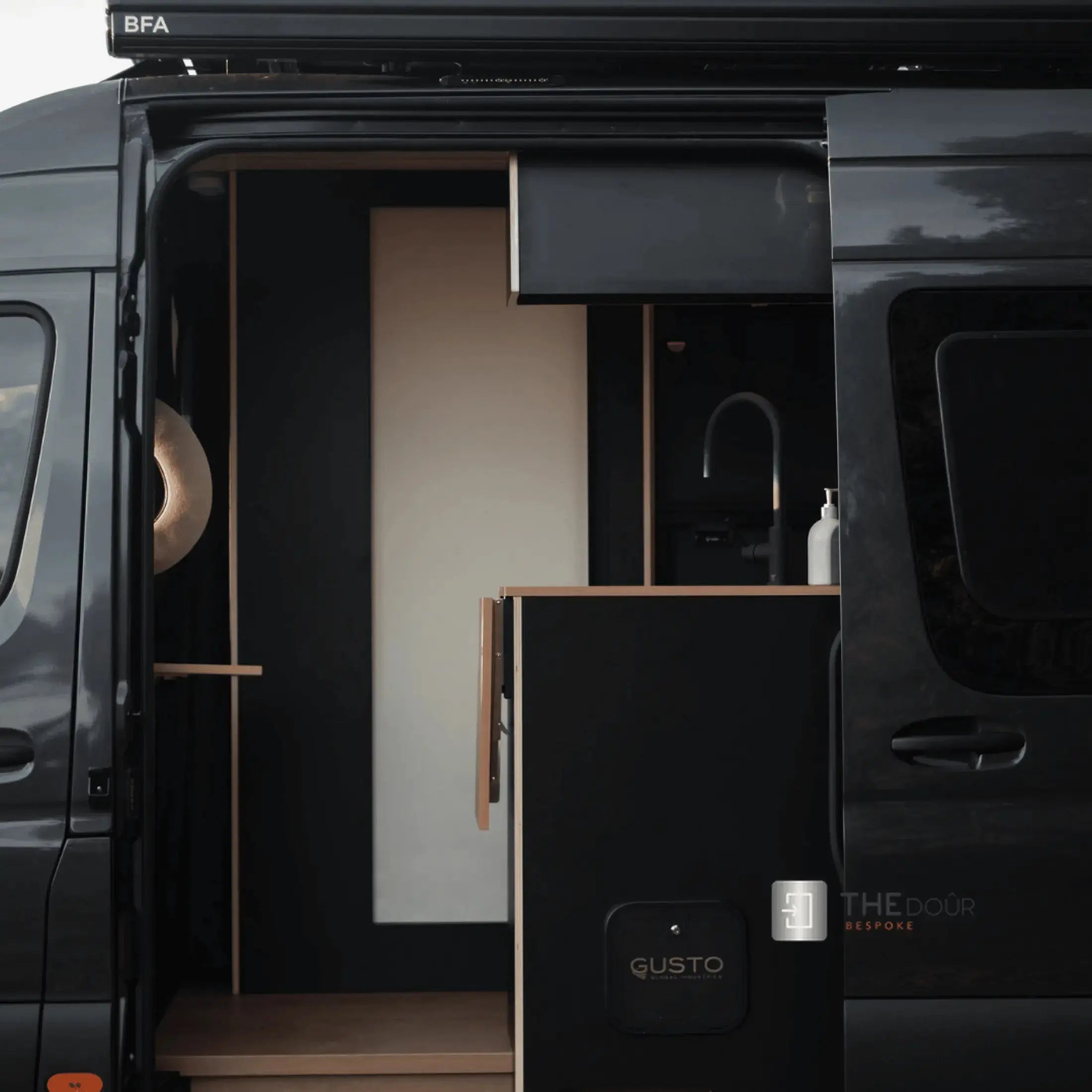 ROLdour Campervan / RV Shower Door Custom Made to Measure From 1500mm up to 2000mm Tall THEdoûr Bespoke