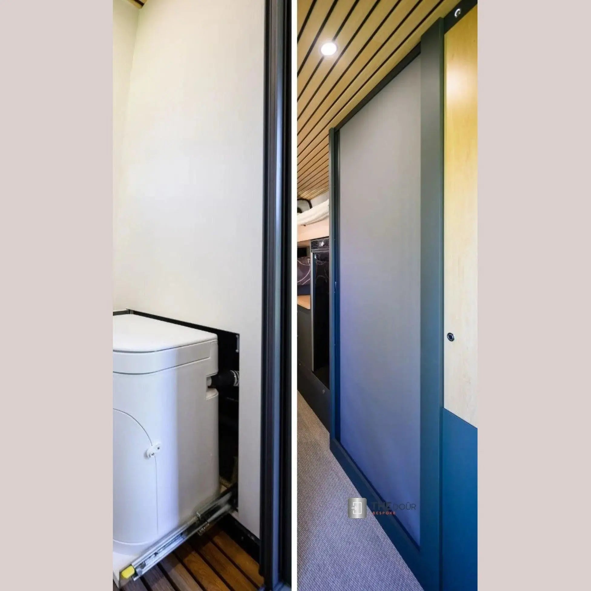 ROLdour Campervan / RV Shower Door Custom Made to Measure From 1500mm up to 2000mm Tall THEdoûr Bespoke