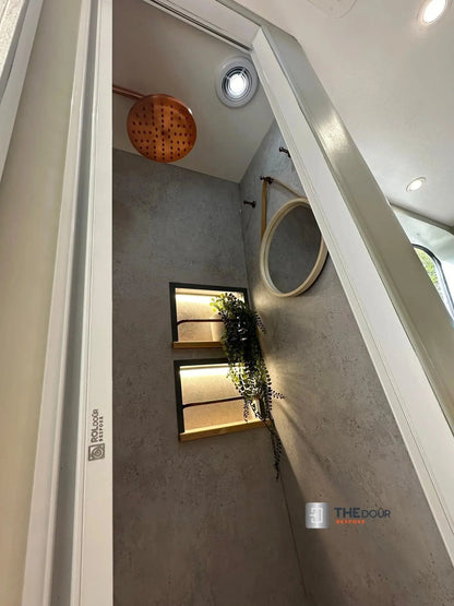 ROLdour Campervan / RV Shower Door Custom Made to Measure From 1500mm up to 2000mm Tall THEdoûr Bespoke