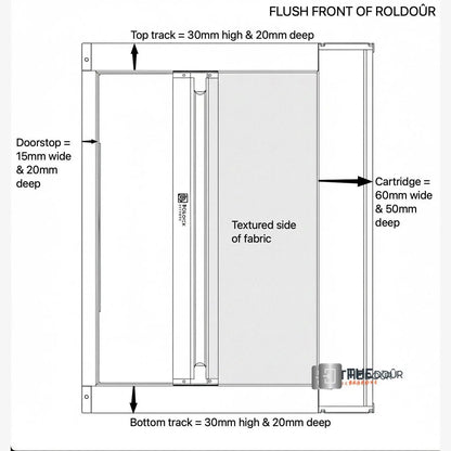 ROLdour Campervan / RV Shower Door Custom Made to Measure From 1500mm up to 2000mm Tall THEdoûr Bespoke