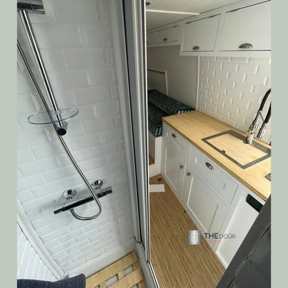ROLdour Campervan / RV Shower Door PRE MADE 1700mm Tall x 1000mm Self Cut Width THEdoûr Bespoke