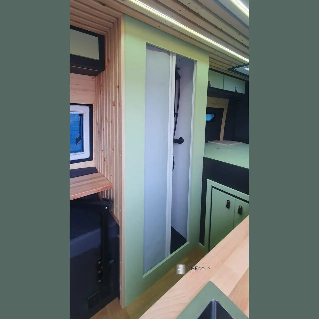 ROLdour Campervan / RV Shower Door PRE MADE 1700mm Tall x 1000mm Self Cut Width THEdoûr Bespoke