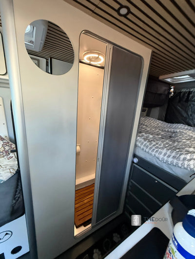 ROLdour Campervan / RV Shower Door PRE MADE 1700mm Tall x 1000mm Self Cut Width THEdoûr Bespoke