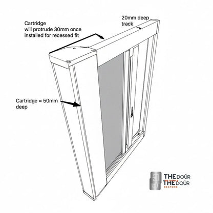 ROLdour Campervan / RV Shower Door PRE MADE 1800mm Tall x 1000mm Self Cut Width THEdoûr Bespoke