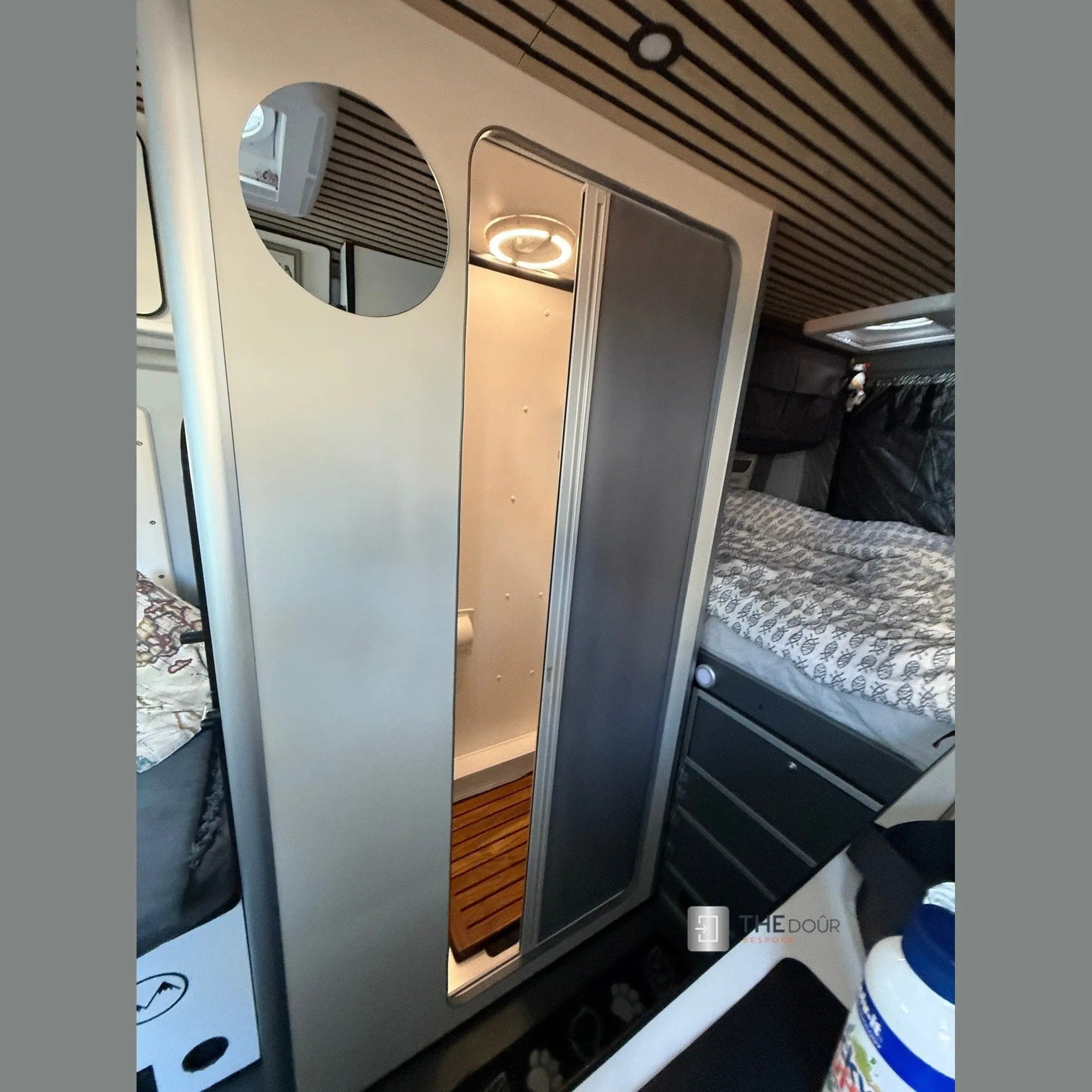ROLdour Campervan / RV Shower Door PRE MADE 1750mm Tall x 1000mm Self Cut Width THEdoûr Bespoke