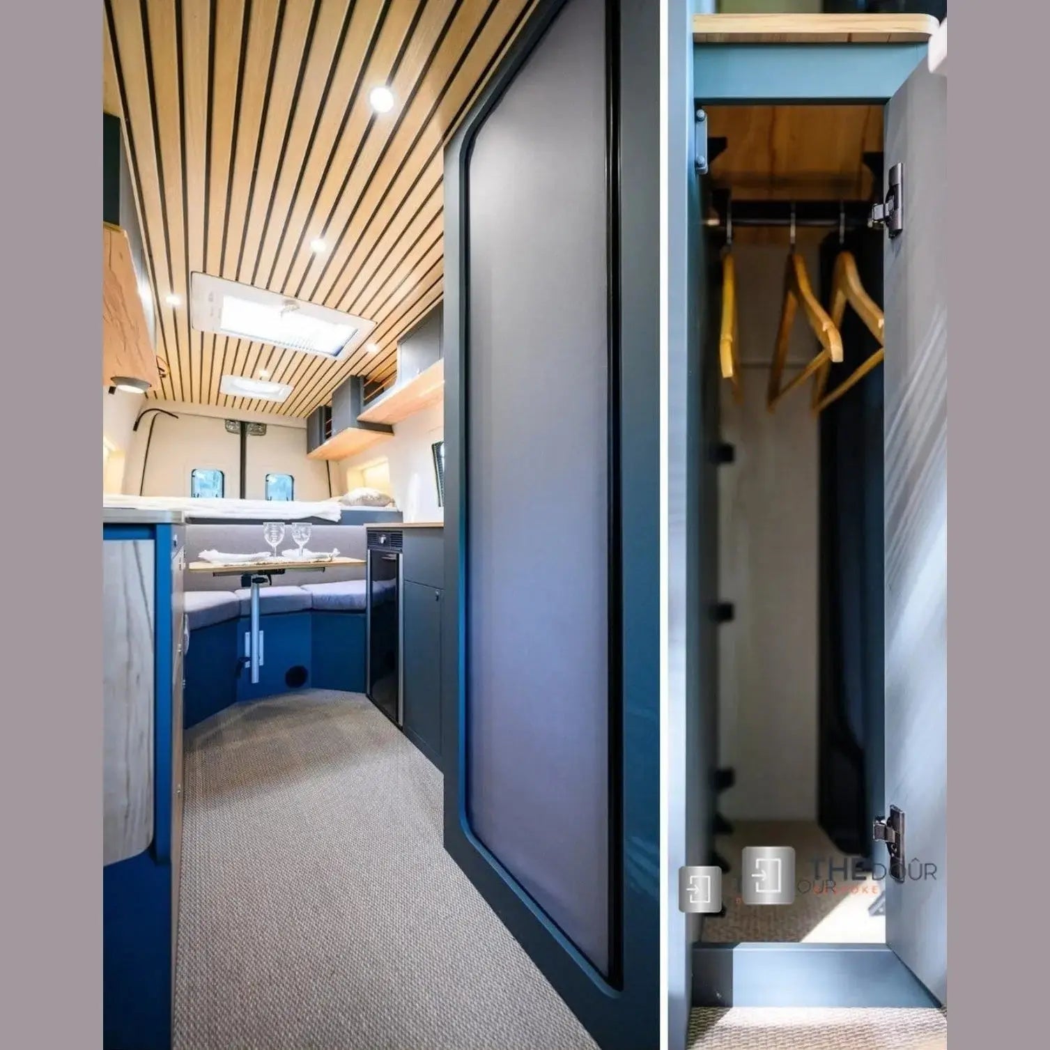 ROLdour Campervan / RV Shower Door PRE MADE 1800mm Tall x 1000mm Self Cut Width THEdoûr Bespoke