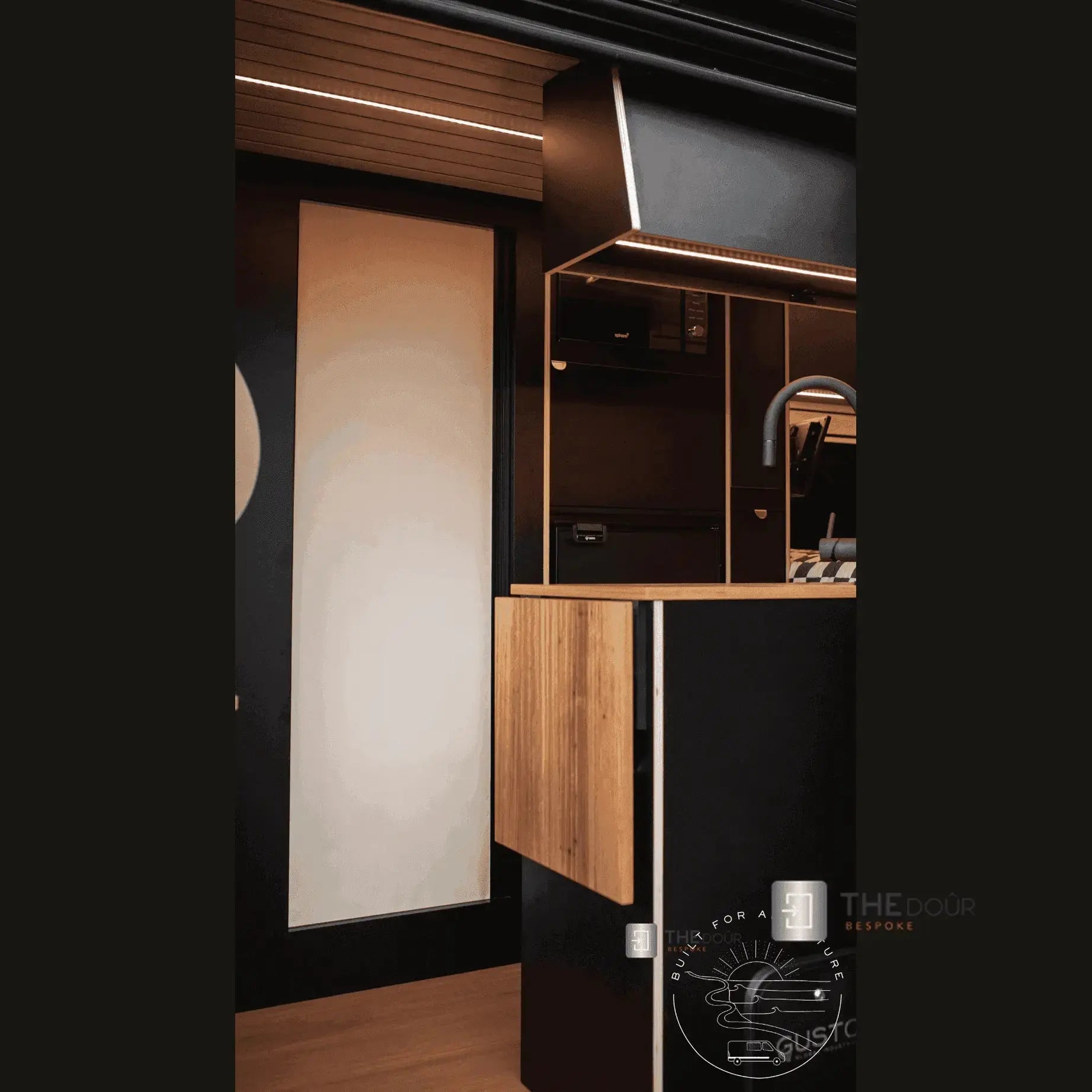 ROLdour Campervan / RV Shower Door PRE MADE 1800mm Tall x 1000mm Self Cut Width THEdoûr Bespoke