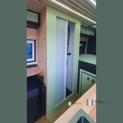 ROLdour Wohnmobil / Wohnwagen Dusch Tür FERTIG 1800mm hoch x 1000mm selbst geschnittene Breite THEdoûr Maßanfertigung