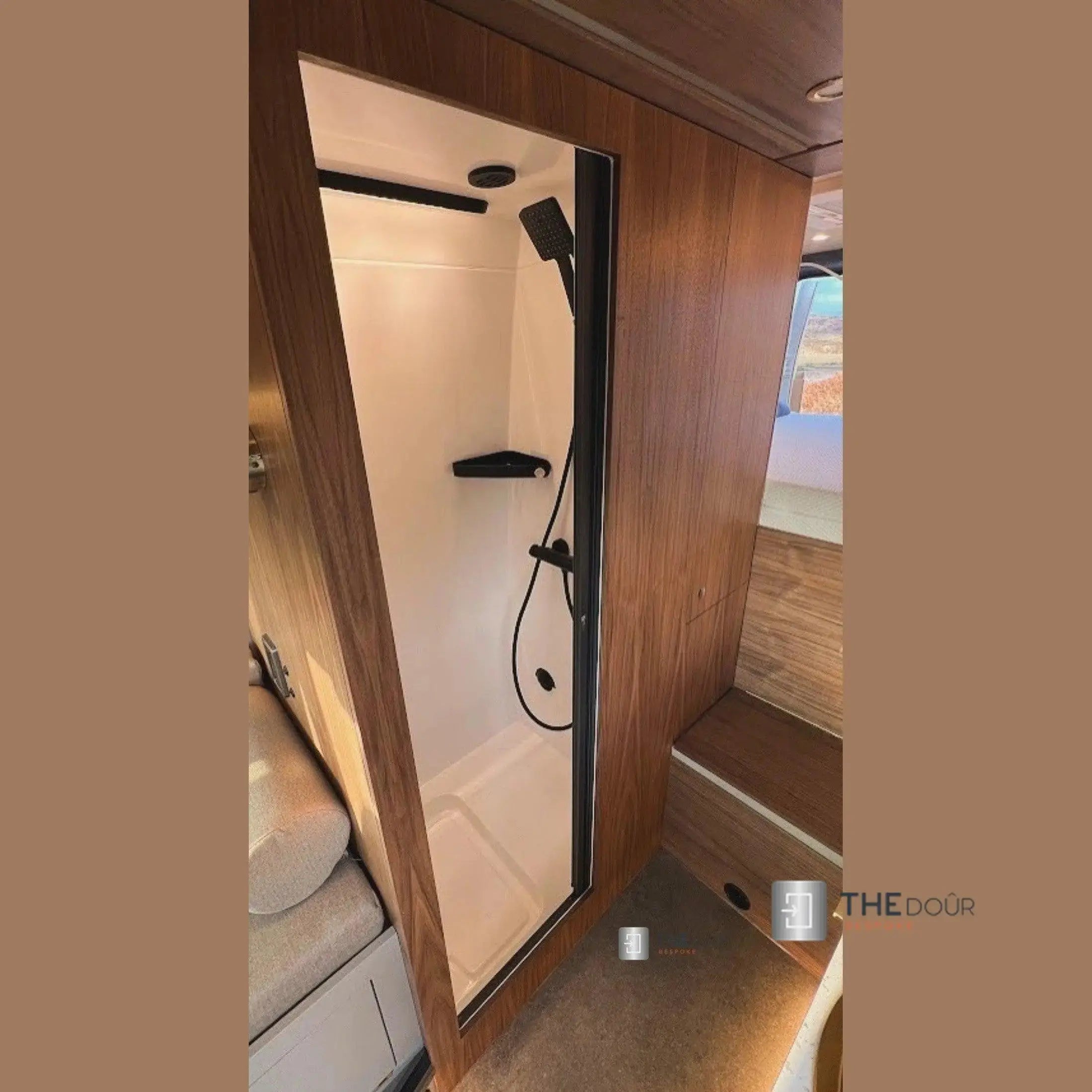 ROLdour Campervan / RV Shower Door PRE MADE 1800mm Tall x 1000mm Self Cut Width THEdoûr Bespoke
