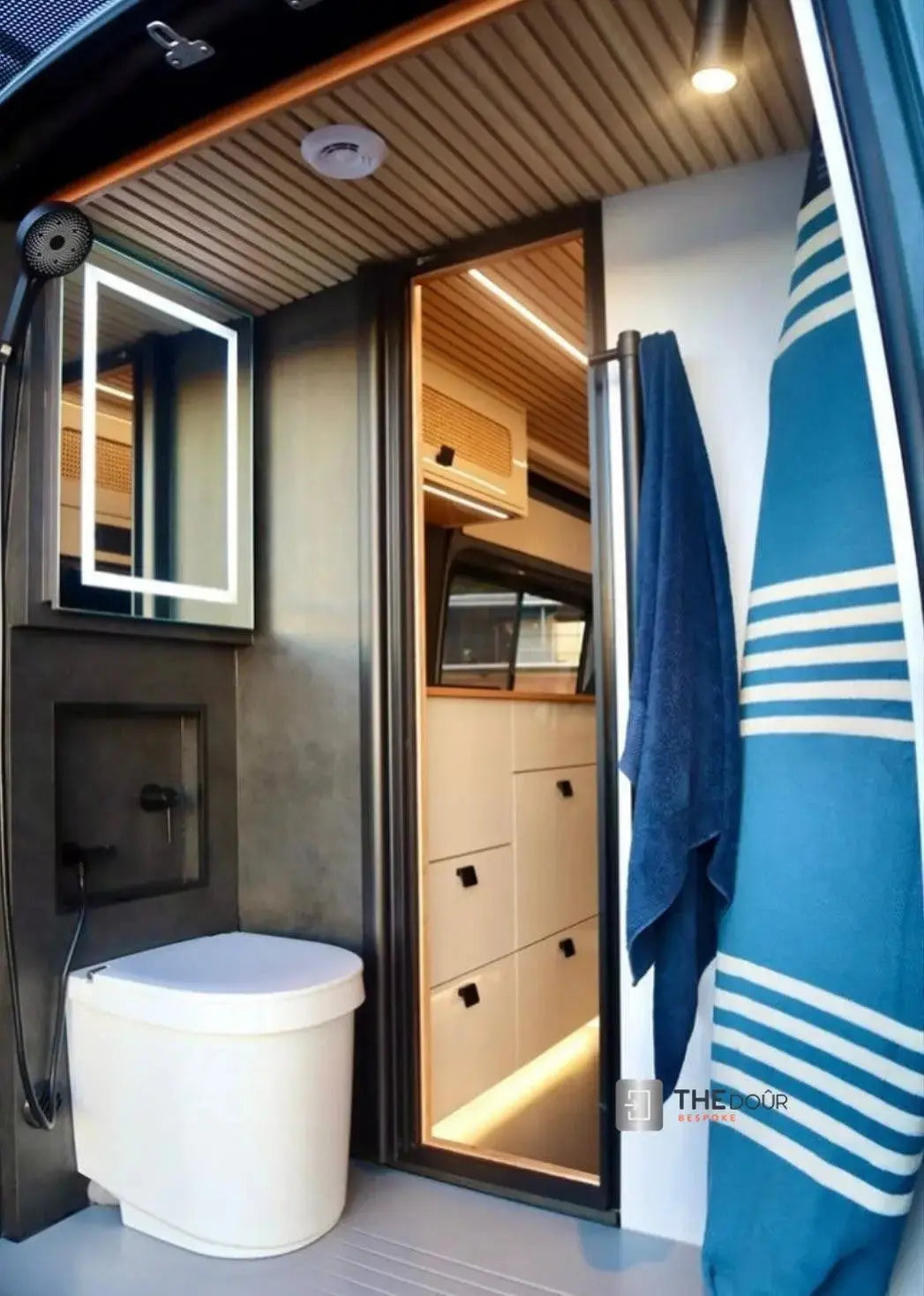 ROLdour Campervan / RV Shower Door PRE MADE 1800mm Tall x 1000mm Self Cut Width THEdoûr Bespoke