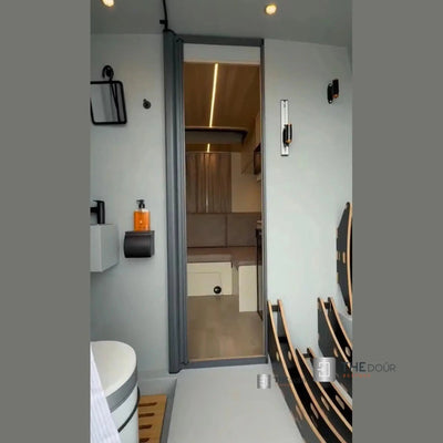ROLdour Campervan / RV Shower Door PRE MADE 1800mm Tall x 1000mm Self Cut Width THEdoûr Bespoke