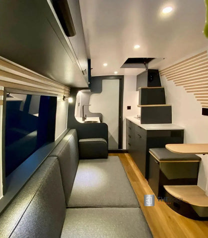 ROLdour Dark Grey Retractable Waterproof Campervan, RV Shower door kit Tambour Alternative THEdoûr Bespoke