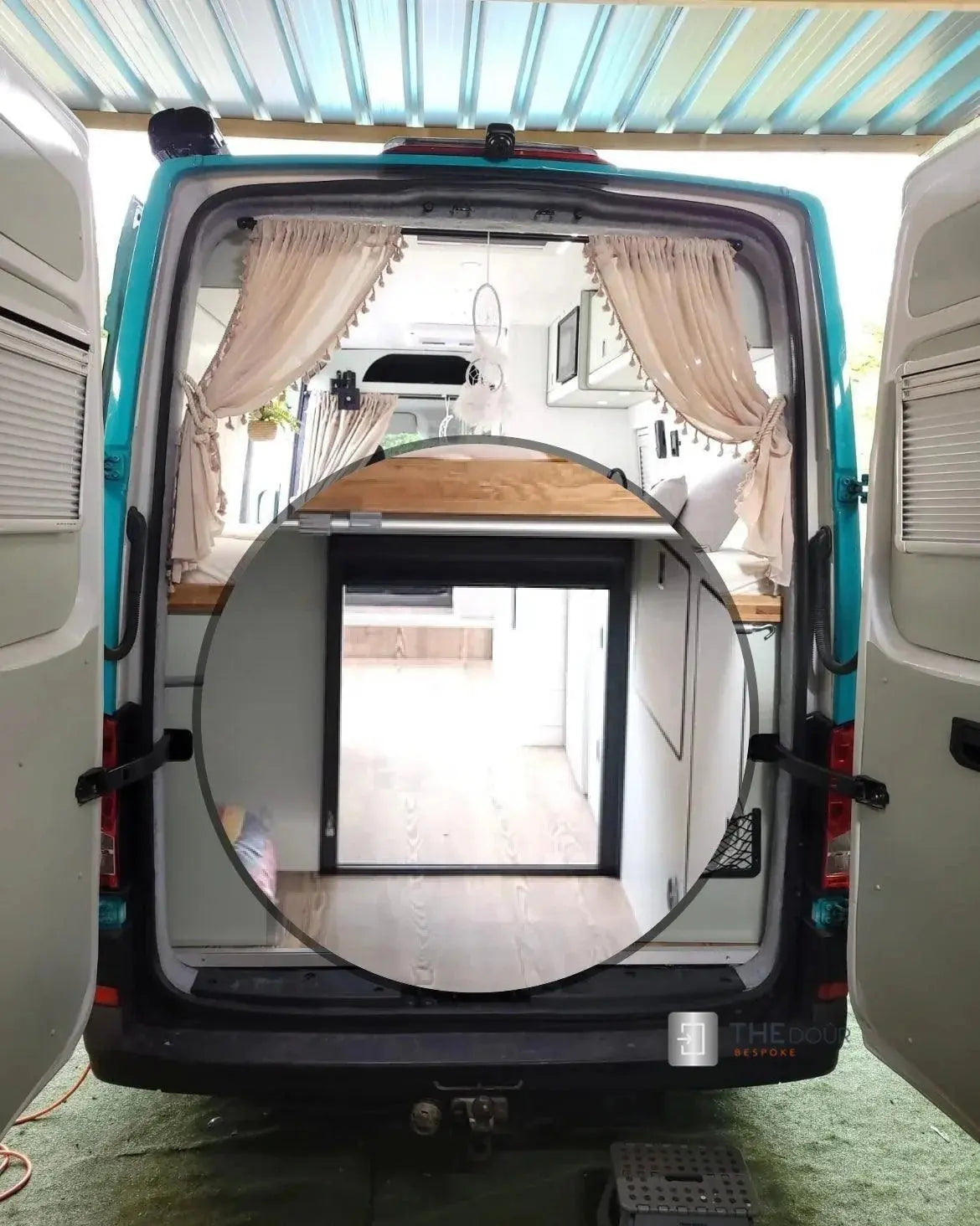 ROLdour Small Custom Made, Space Saving Horizontal or Vertical Sliding Door / Screen, Waterproof, Blackout in Lightweight Aluminium Frame THEdoûr Bespoke
