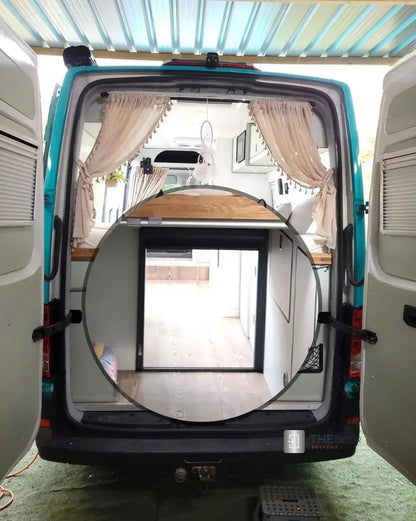 ROLdour Small Custom Made, Space Saving Horizontal or Vertical Sliding Door / Screen, Waterproof, Blackout in Lightweight Aluminium Frame THEdoûr Bespoke