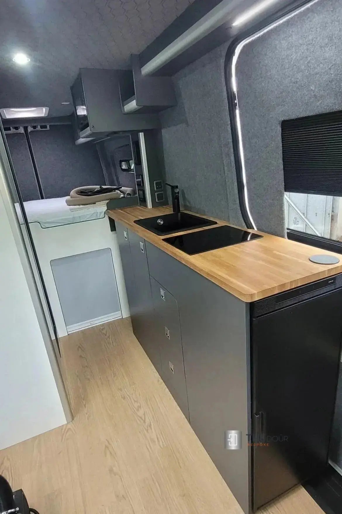 ROLdour Small Custom Made, Space Saving Horizontal or Vertical Sliding Door / Screen, Waterproof, Blackout in Lightweight Aluminium Frame THEdoûr Bespoke