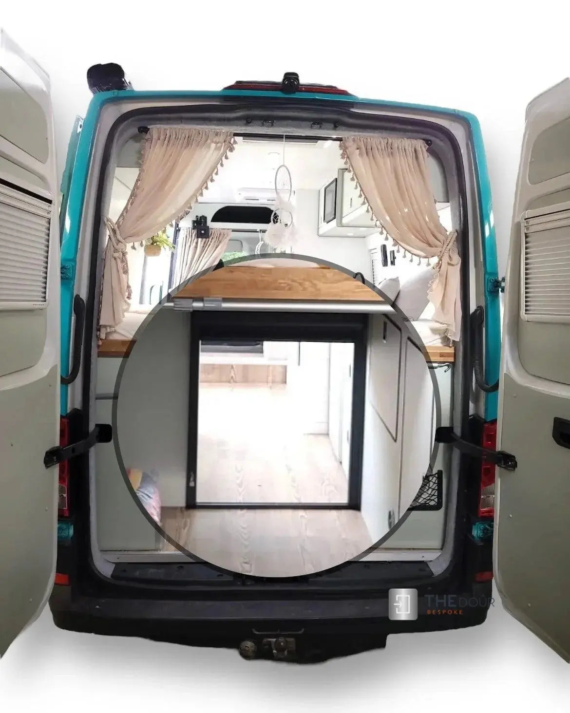 ROLdour Small Custom Made, Space Saving Horizontal or Vertical Sliding Door / Screen, Waterproof, Blackout in Lightweight Aluminium Frame THEdoûr Bespoke
