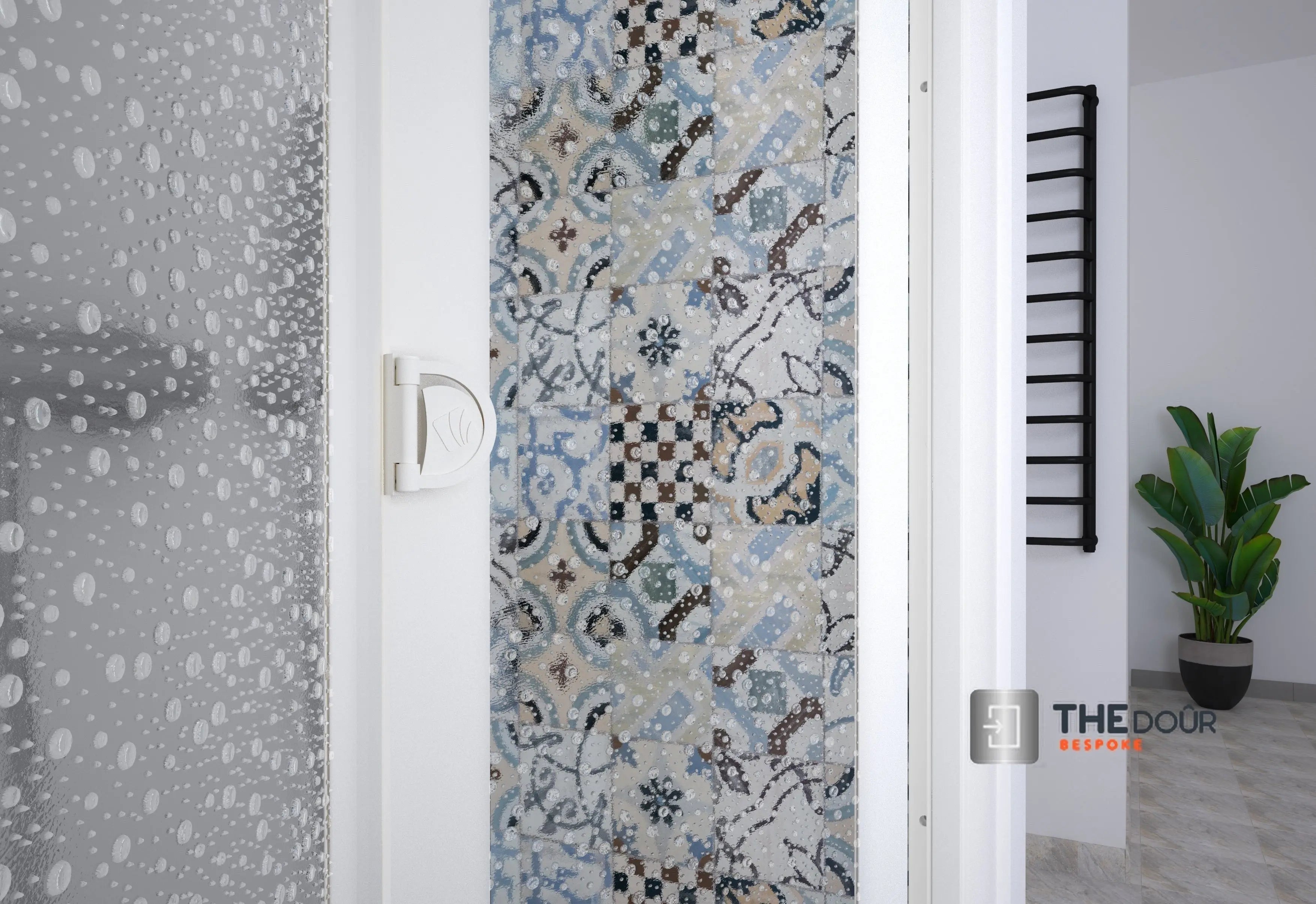 SAFEdour (ZERO Glass) Saloon Opening Safe Shower Door for Homes, Public Spaces, Campervans & Motorhomes THEdoûr Bespoke