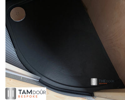 TAMdoûr Tambour Door Kit Cut 1850mm x 700mm with Flex Track for Straight Slide with 90 degree turn or Curved Close Finish THEdoûr Bespoke