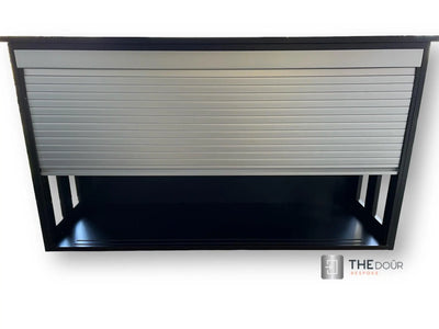 Tambour Door 1 x 1000mm x 20mm x 8mm Slat – High Gloss Black or Silver - TAMdoûr Universal THEdoûr Bespoke