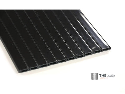 Tambour Door 1 x 1000mm x 20mm x 8mm Slat – High Gloss Black or Silver - TAMdoûr Universal THEdoûr Bespoke
