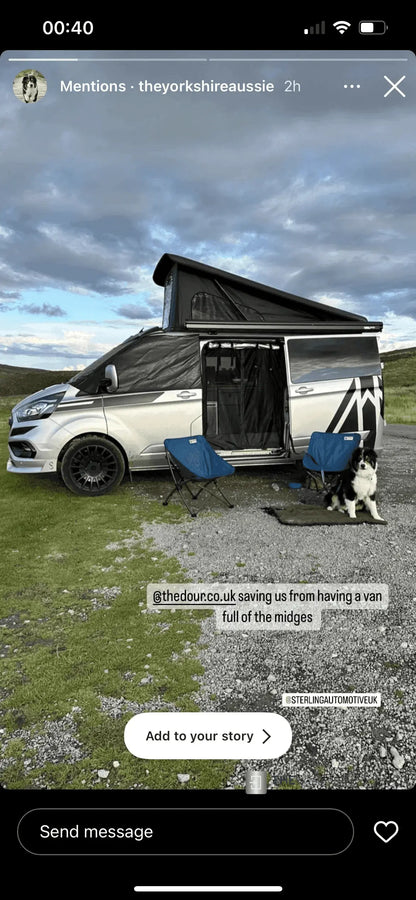 VANdour Mosquito Net Screen - Fits Medium to Large Campervans With Added Privacy Layer VANdoûr