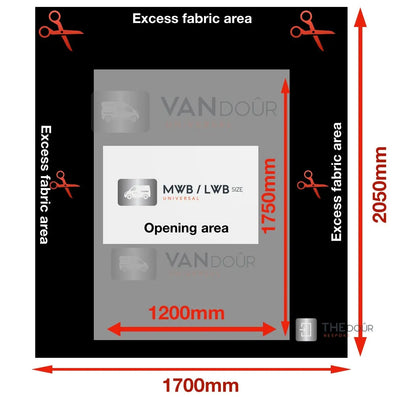 VANdour Mosquito Net Screen - Fits Medium to Large Campervans With Added Privacy Layer VANdoûr