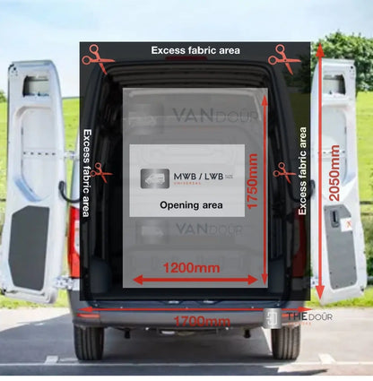 VANdour Mosquito Net Screen - Fits Medium to Large Campervans With Added Privacy Layer VANdoûr