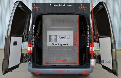 VANdour Mosquito Net Screen - Fits Small Campervans With Added Privacy Layer VANdoûr
