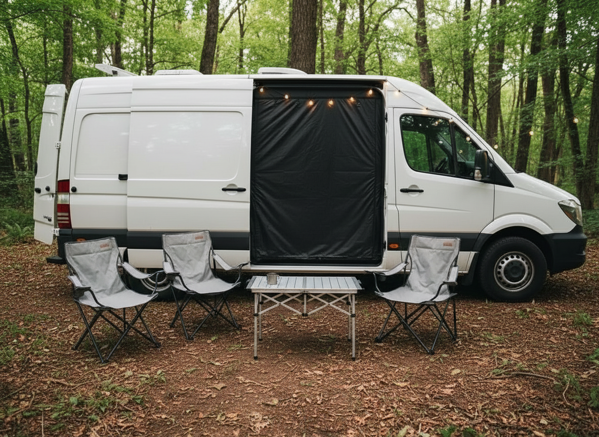 VANdour Mosquito Net Screen - Fits Medium to Large Campervans With Added Privacy Layer