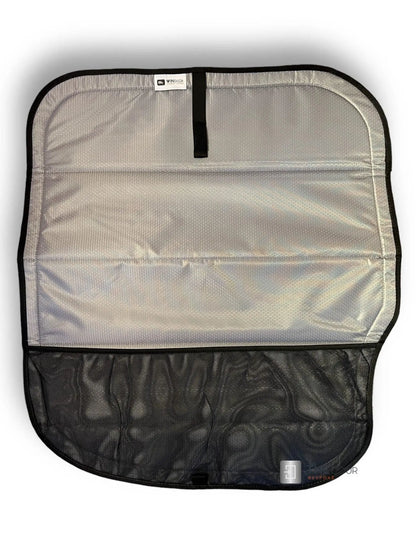 WINdoûr insulated￼ Blackout Covers with Large Net Storage Pocket. Window Covers for Sprinter Rear Doors THEdoûr Bespoke
