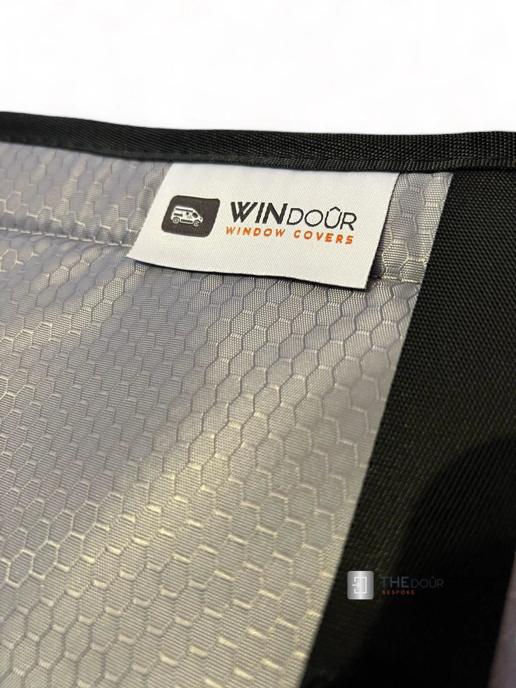 WINdoûr insulated￼ Blackout Covers with Large Net Storage Pocket. Window Covers for Sprinter Rear Doors THEdoûr Bespoke