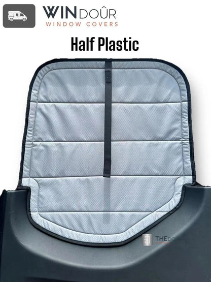 WINdoûr insulated￼ Blackout Covers with Large Net Storage Pocket. Window Covers for Sprinter Rear Doors THEdoûr Bespoke