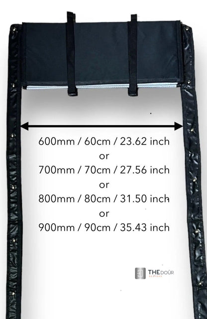 ZIPdoûr Shower Door 4x4 Camper Van / RV - Double Insulated Zip Close in Various Sizes ZIPdoûr