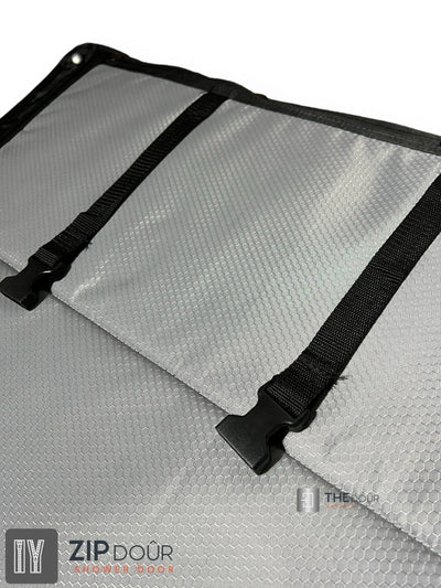 ZIPdoûr Shower Door 4x4 Camper Van / RV - Double Insulated Zip Close in Various Sizes ZIPdoûr
