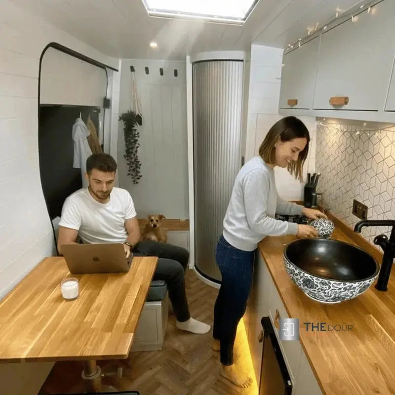 TAMdoûr Tambour Door Kit Cut 2000mm x 800mm with Flex Track for Straight Slide with 90 degree turn or Curved Close Finish THEdoûr Bespoke