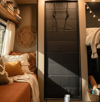 ZIPdoûr Shower Door 4x4 Camper Van / RV - Double Insulated Zip Close in Various Sizes