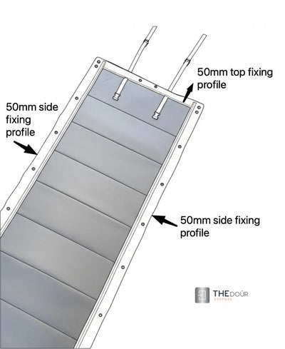 ZIPdoûr Shower Door 4x4 Camper Van / RV - Double Insulated Zip Close in Various Sizes ZIPdoûr